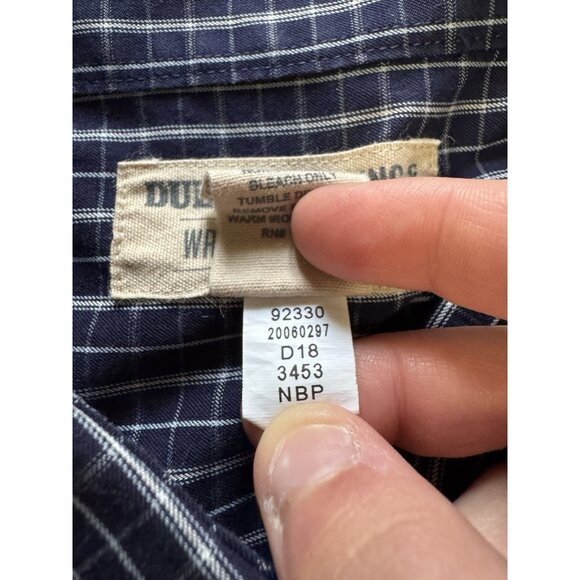 Duluth Trading Wrinkle Fighter Mens Button Down Long Sleeve Shirt Size XL Cotton - Picture 10 of 11